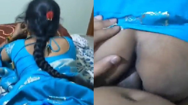 Blue saree wali bhabhi ki doggy style chudai