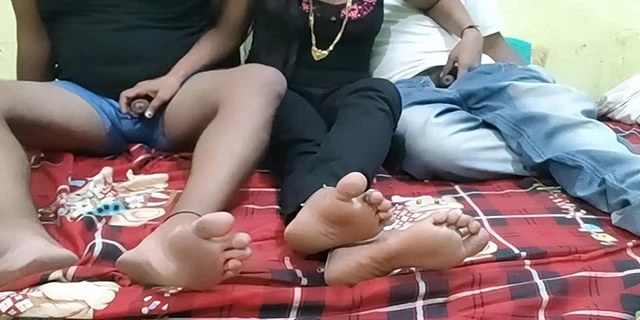 Threesome sex video with brother-in-law and his friend. Desivideo.net - Hindi Sex Videos