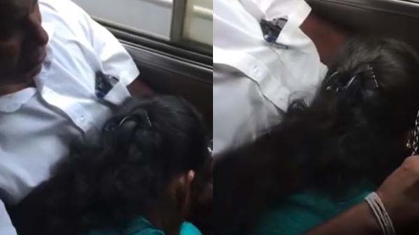 Baap beti blowjob sex karte hue bus mein