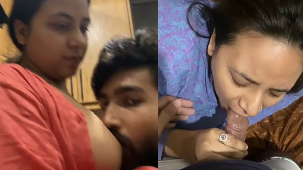 Girlfriend ki boobs suck karke lund chuswaya bf ne