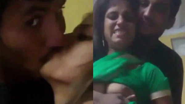 Bengali bhabhi ko kiss karke boobs dabata devar